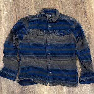 Patagonia Organic Cotton Flannel Shirt in Blue and Gray